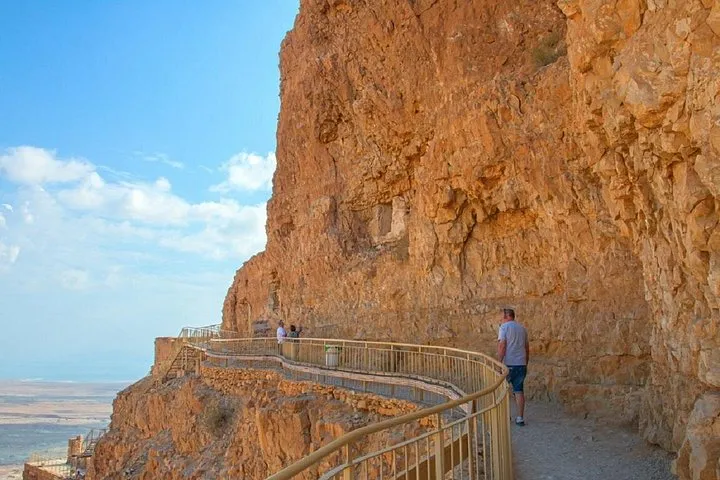 The Masada plateau above the Dead Sea on a day trip from Jerusalem